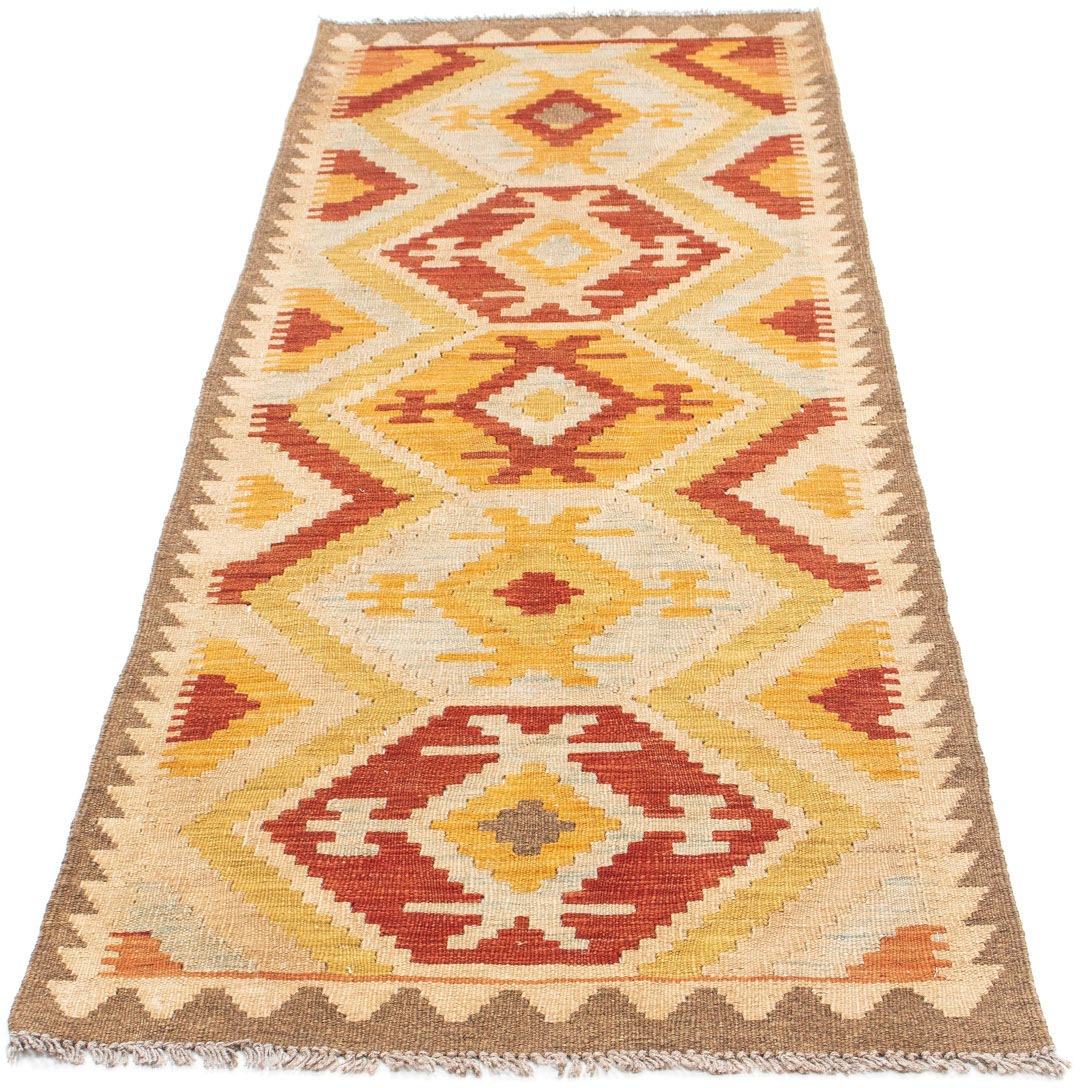 morgenland Läufer »Kelim Medaillon Beige 197 x 70 cm«, rechteckig, 4 mm Höhe, OrientOptik von morgenland