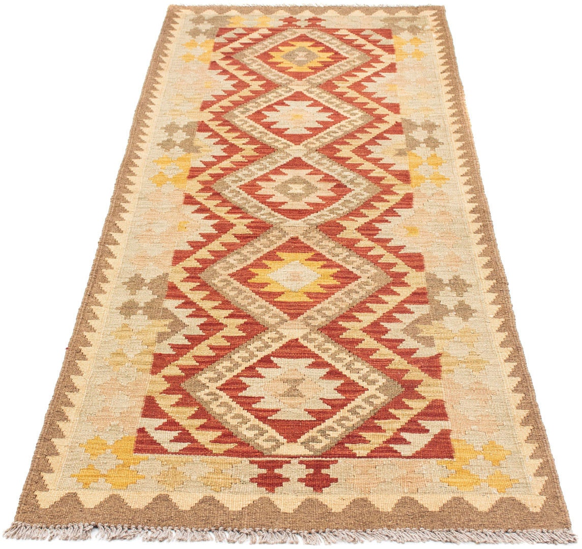 morgenland Läufer »Kelim Medaillon Beige 198 x 73 cm«, rechteckig, 4 mm Höhe, OrientOptik von morgenland