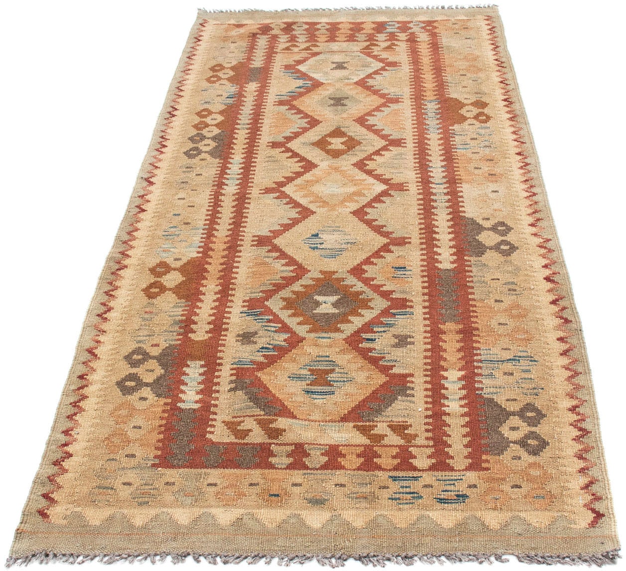 morgenland Läufer »Kelim Medaillon Beige 201 x 84 cm«, rechteckig, OrientOptik von morgenland