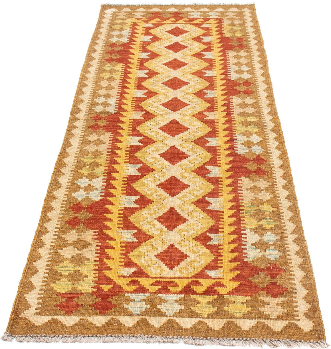 morgenland Läufer »Kelim Medaillon Beige 202 x 70 cm«, rechteckig, OrientOptik von morgenland