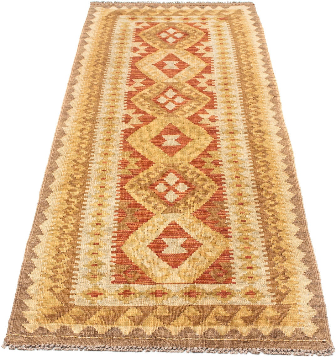 morgenland Läufer »Kelim Medaillon Beige 204 x 67 cm«, rechteckig, OrientOptik von morgenland