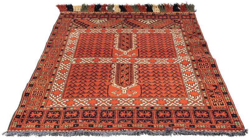 morgenland Orientteppich »Afghan - 174 x 118 cm - rost«, rechteckig, Wohnzimmer, Handgeknüpft, Einzelstück mit Zertifikat von morgenland