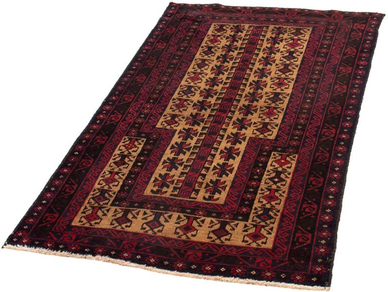 morgenland Orientteppich »Belutsch - 131 x 79 cm - hellbraun«, rechteckig, 8 mm Höhe, Wohnzimmer, Handgeknüpft, Einzelstück mit Zertifikat von morgenland