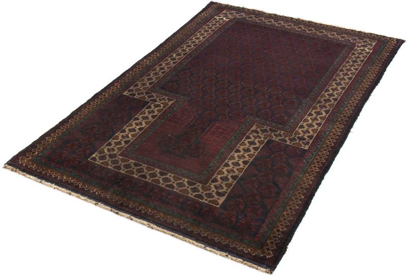 morgenland Orientteppich »Belutsch - 137 x 88 cm - dunkelblau«, rechteckig, 8 mm Höhe, Wohnzimmer, Handgeknüpft, Einzelstück mit Zertifikat von morgenland