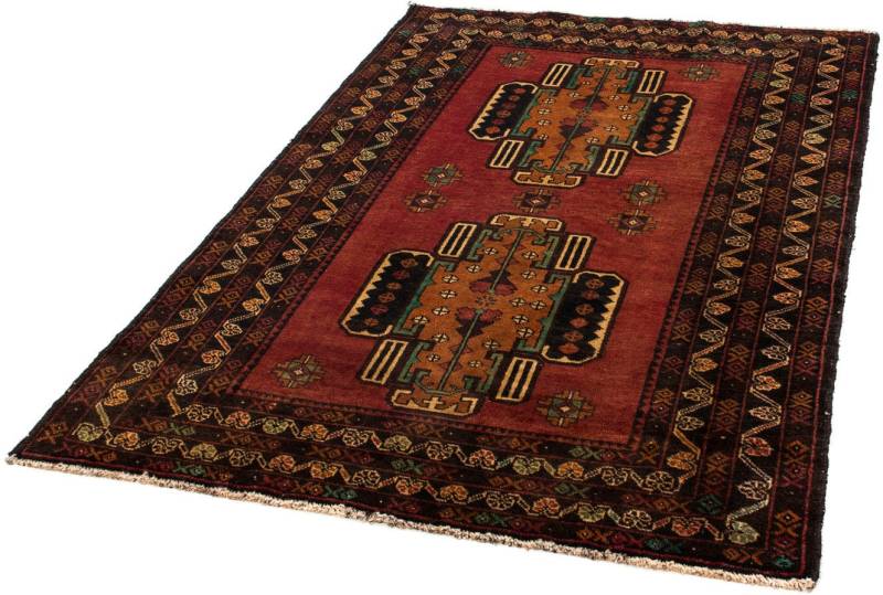 morgenland Orientteppich »Belutsch - 146 x 102 cm - dunkelrot«, rechteckig, 8 mm Höhe, Wohnzimmer, Handgeknüpft, Einzelstück mit Zertifikat von morgenland