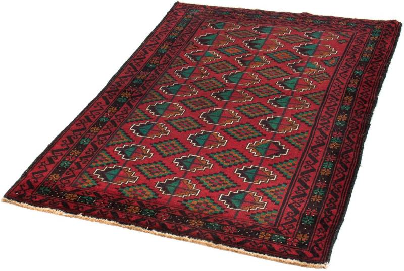 morgenland Orientteppich »Belutsch - 147 x 95 cm - dunkelrot«, rechteckig, 8 mm Höhe, Wohnzimmer, Handgeknüpft, Einzelstück mit Zertifikat von morgenland