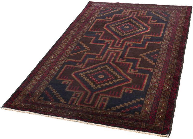 morgenland Orientteppich »Belutsch - 151 x 91 cm - dunkelblau«, rechteckig, 8 mm Höhe, Wohnzimmer, Handgeknüpft, Einzelstück mit Zertifikat von morgenland