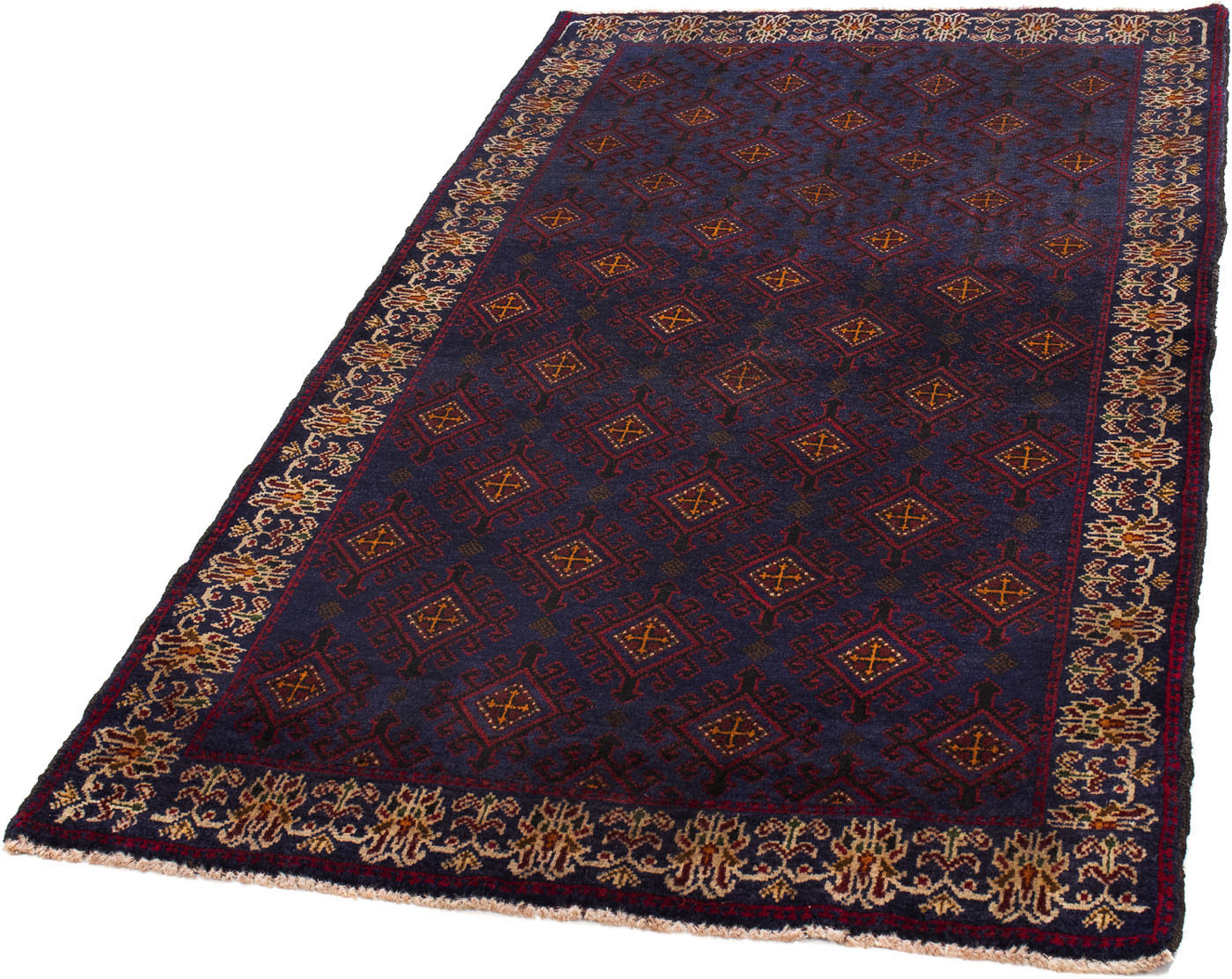 morgenland Orientteppich »Belutsch - 159 x 90 cm - dunkelblau«, rechteckig, Wohnzimmer, Handgeknüpft, Einzelstück mit Zertifikat von morgenland