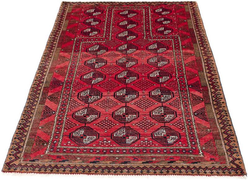 morgenland Orientteppich »Belutsch - 163 x 91 cm - rot«, rechteckig, 8 mm Höhe, Wohnzimmer, Handgeknüpft, Einzelstück mit Zertifikat von morgenland