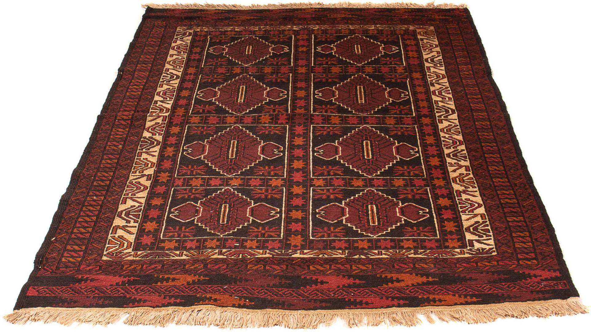 morgenland Orientteppich »Belutsch - 190 x 130 cm - braun«, rechteckig, Wohnzimmer, Handgeknüpft, Einzelstück mit Zertifikat von morgenland