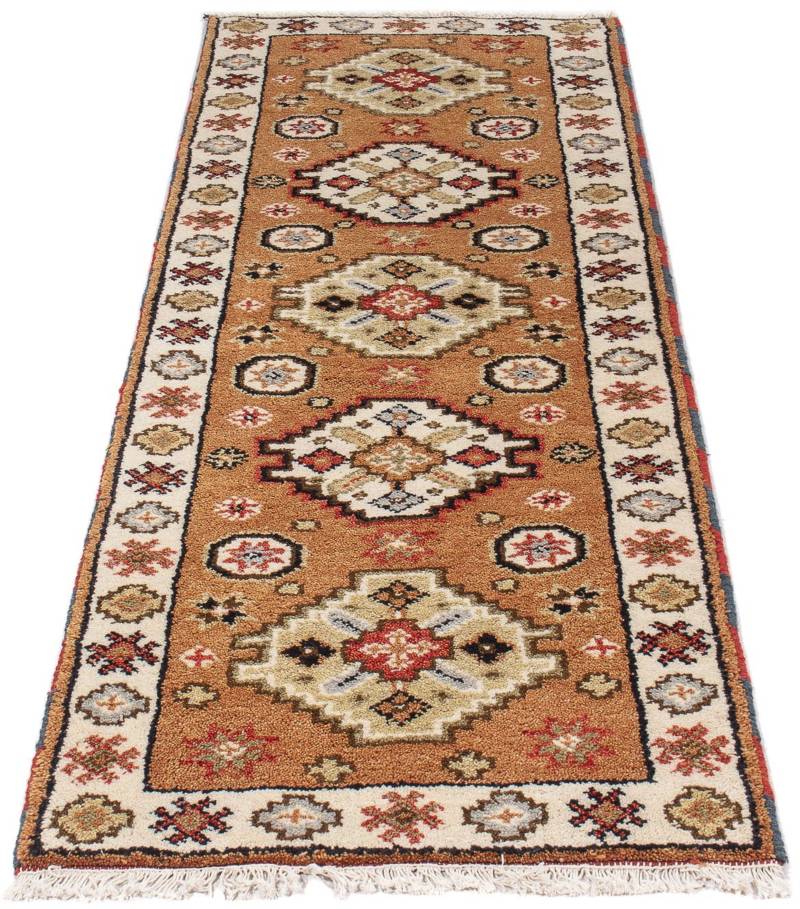 morgenland Orientteppich »Orient - 191 x 65 cm - hellbraun«, rechteckig, 9 mm Höhe, Wohnzimmer, Handgeknüpft, Einzelstück mit Zertifikat von morgenland