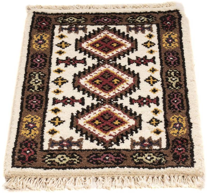 morgenland Orientteppich »Orient - 60 x 40 cm - beige«, rechteckig, 9 mm Höhe, Wohnzimmer, Handgeknüpft, Einzelstück mit Zertifikat von morgenland