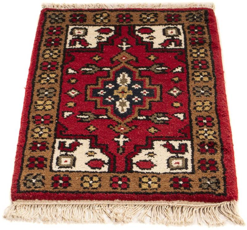 morgenland Orientteppich »Orient - 60 x 40 cm - dunkelrot«, rechteckig, Wohnzimmer, Handgeknüpft, Einzelstück mit Zertifikat von morgenland