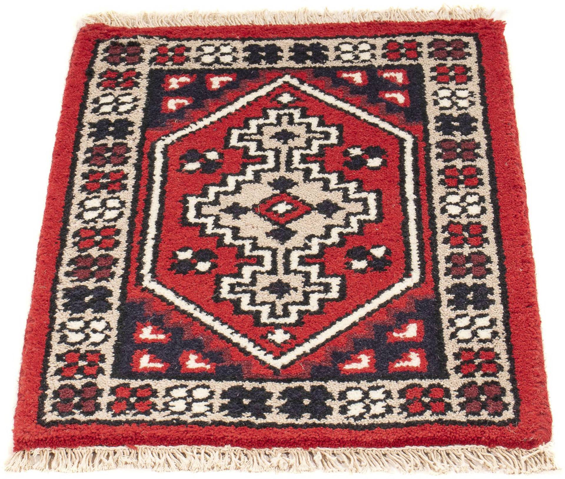 morgenland Orientteppich »Orient - 60 x 40 cm - dunkelrot«, rechteckig, Wohnzimmer, Handgeknüpft, Einzelstück mit Zertifikat von morgenland