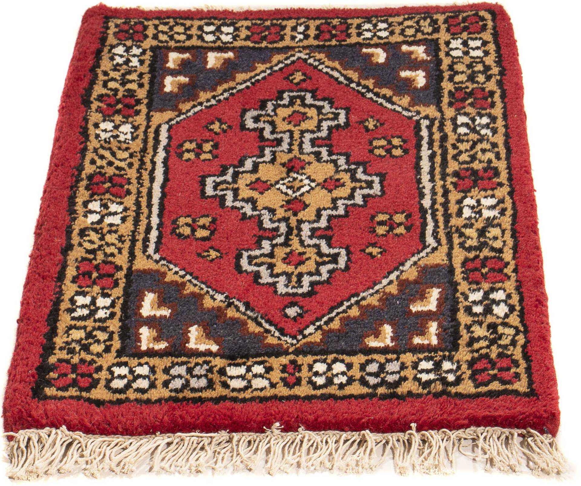 morgenland Orientteppich »Orient - 60 x 40 cm - dunkelrot«, rechteckig, Wohnzimmer, Handgeknüpft, Einzelstück mit Zertifikat von morgenland