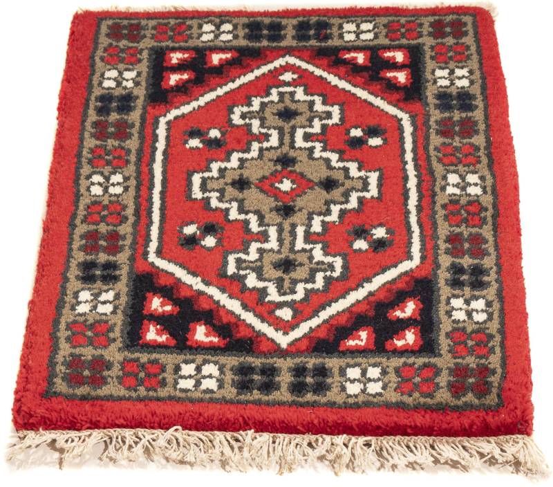 morgenland Orientteppich »Orient - 60 x 40 cm - rot«, rechteckig, 9 mm Höhe, Wohnzimmer, Handgeknüpft, Einzelstück mit Zertifikat von morgenland