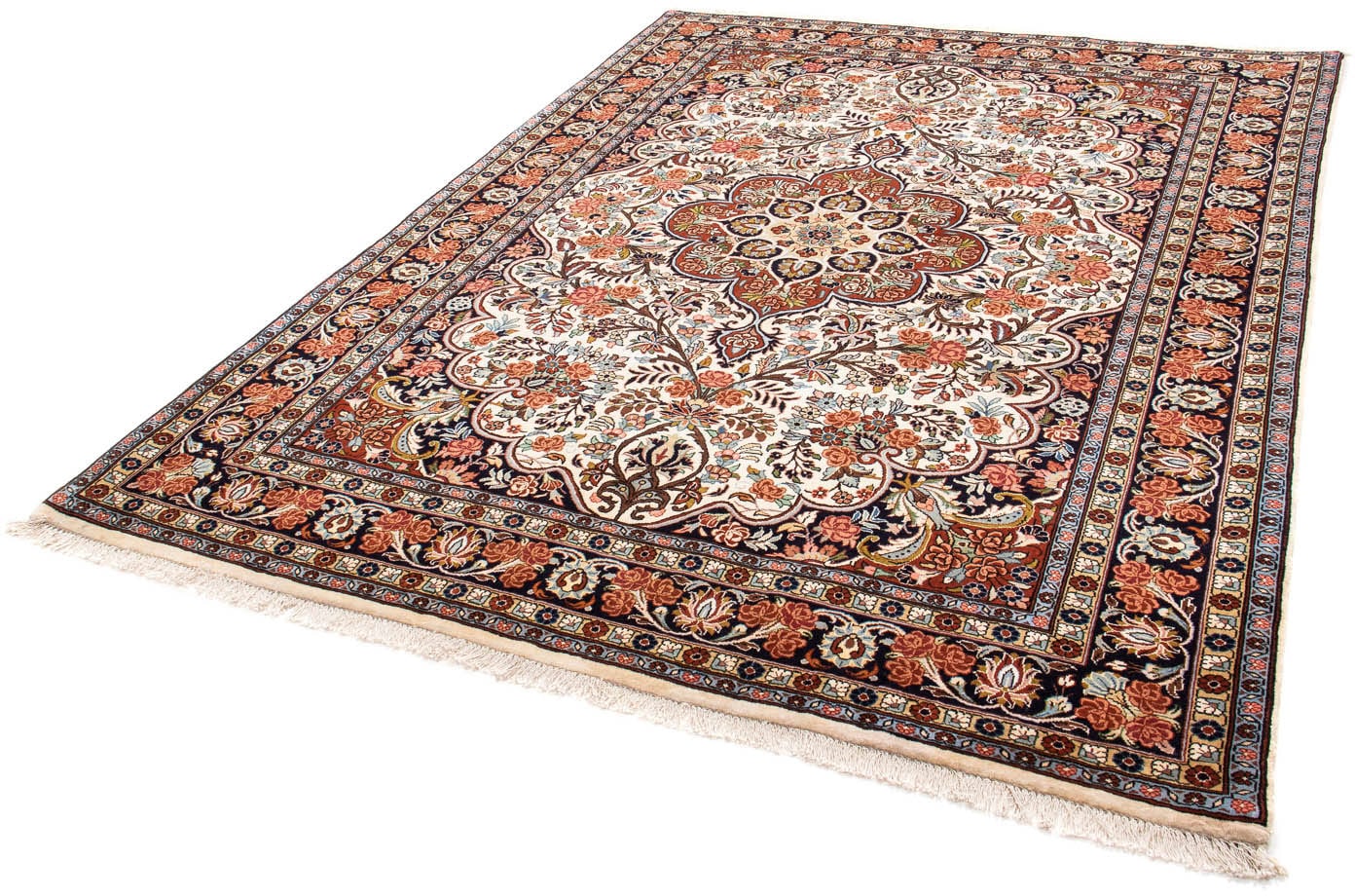 morgenland Orientteppich »Perser - Bidjar - 232 x 173 cm - beige«, rechteckig, Wohnzimmer, Handgeknüpft, Einzelstück mit Zertifikat von morgenland