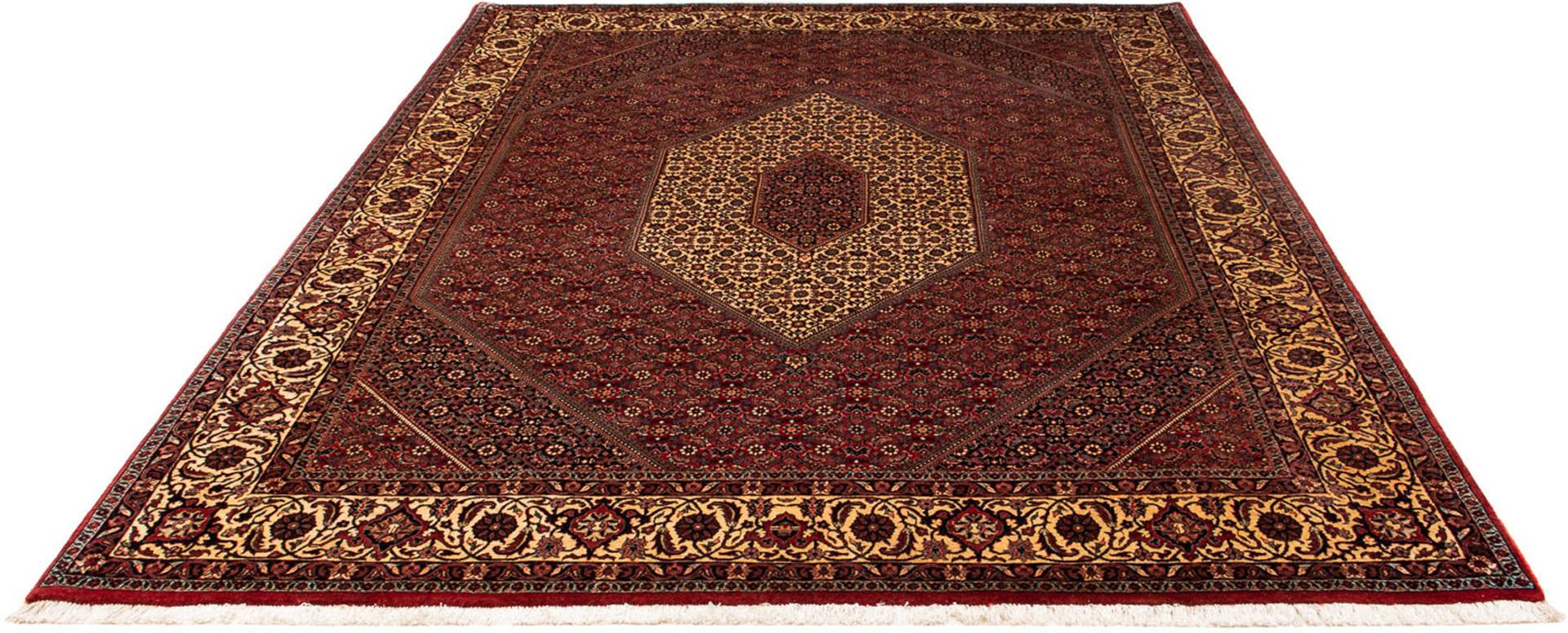 morgenland Orientteppich »Perser - Bidjar - 255 x 205 cm - dunkelrot«, rechteckig, 15 mm Höhe, Wohnzimmer, Handgeknüpft, Einzelstück mit Zertifikat von morgenland