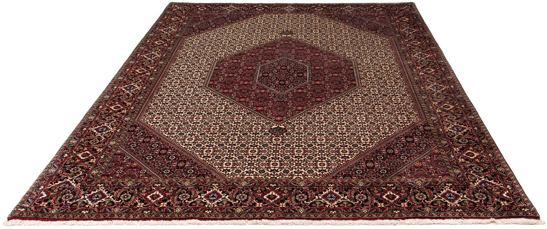 morgenland Orientteppich »Perser - Bidjar - 262 x 205 cm - dunkelrot«, rechteckig, 15 mm Höhe, Wohnzimmer, Handgeknüpft, Einzelstück mit Zertifikat von morgenland