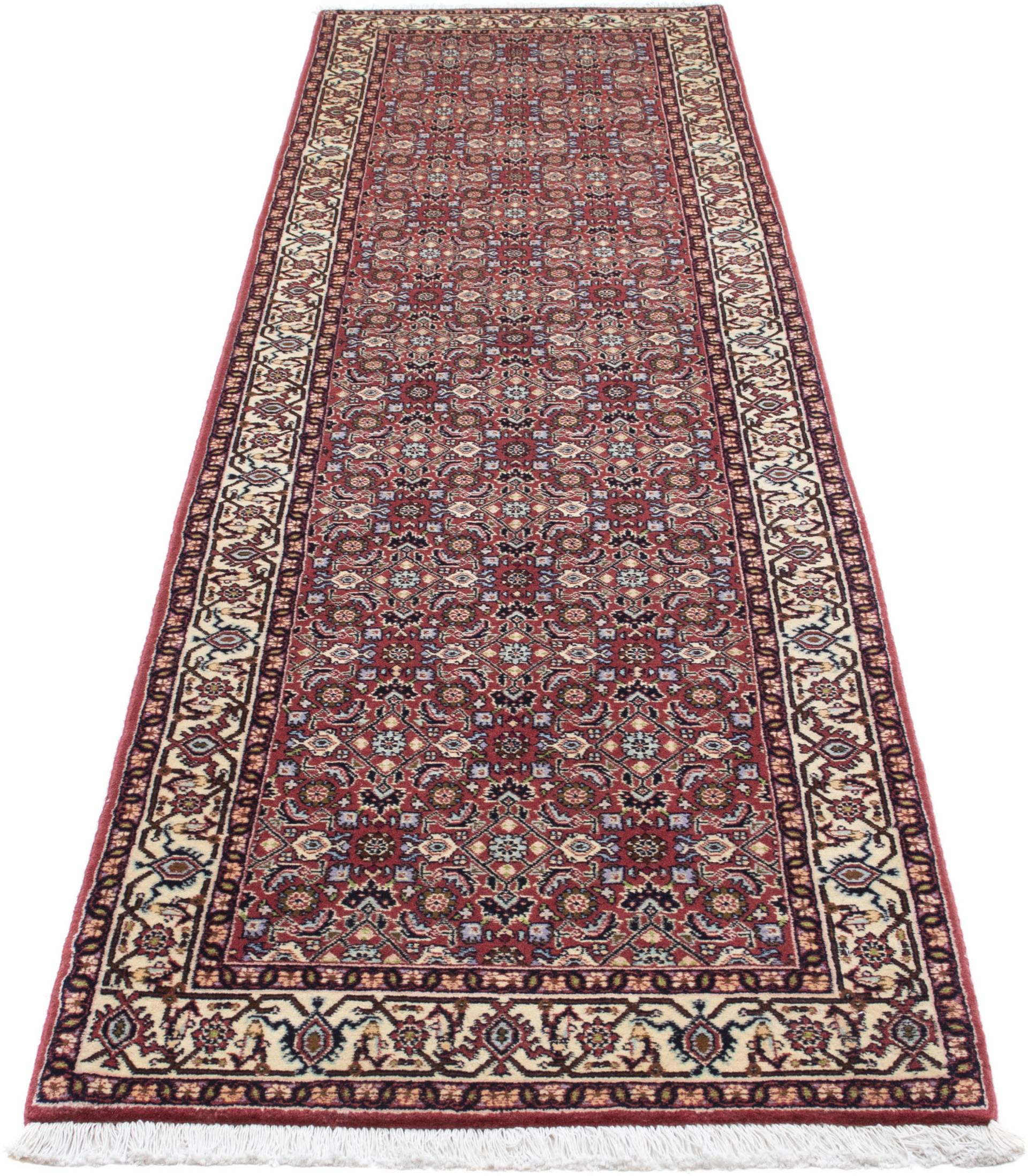 morgenland Orientteppich »Perser - Bidjar - 293 x 73 cm - hellrot«, rechteckig, 15 mm Höhe, Wohnzimmer, Handgeknüpft, Einzelstück mit Zertifikat von morgenland