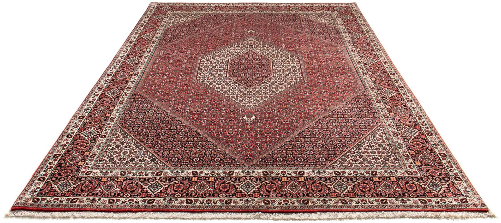 morgenland Orientteppich »Perser - Bidjar - 303 x 203 cm - hellrot«, rechteckig, 15 mm Höhe, Wohnzimmer, Handgeknüpft, Einzelstück mit Zertifikat von morgenland