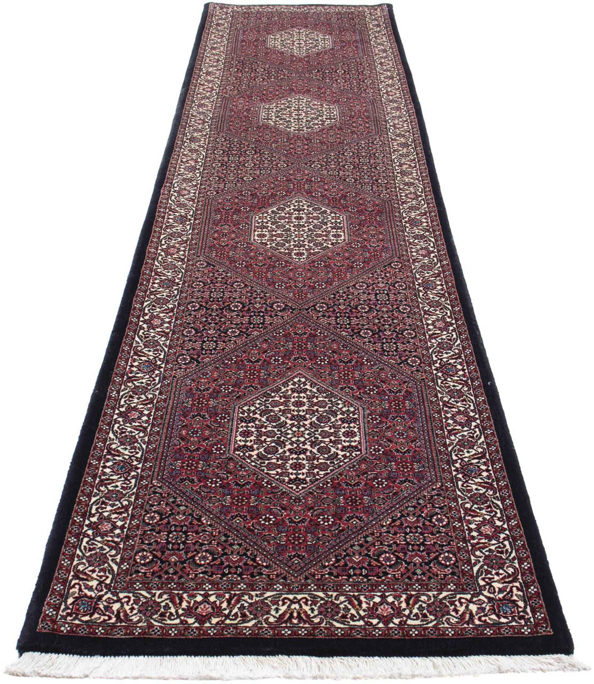 morgenland Orientteppich »Perser - Bidjar - 404 x 88 cm - hellrot«, rechteckig, 15 mm Höhe, Wohnzimmer, Handgeknüpft, Einzelstück mit Zertifikat von morgenland