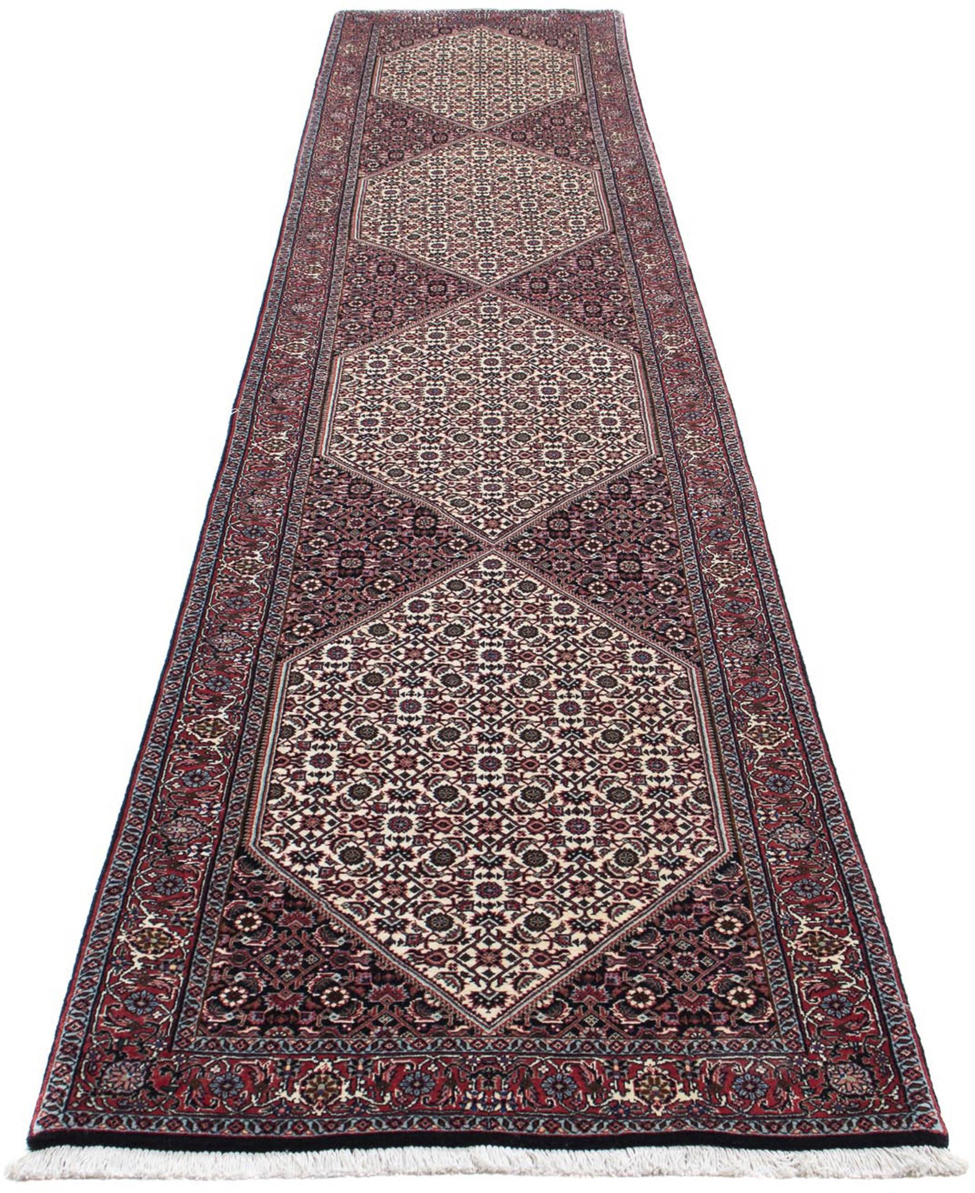 morgenland Orientteppich »Perser - Bidjar - 418 x 86 cm - hellrot«, rechteckig, 15 mm Höhe, Wohnzimmer, Handgeknüpft, Einzelstück mit Zertifikat von morgenland