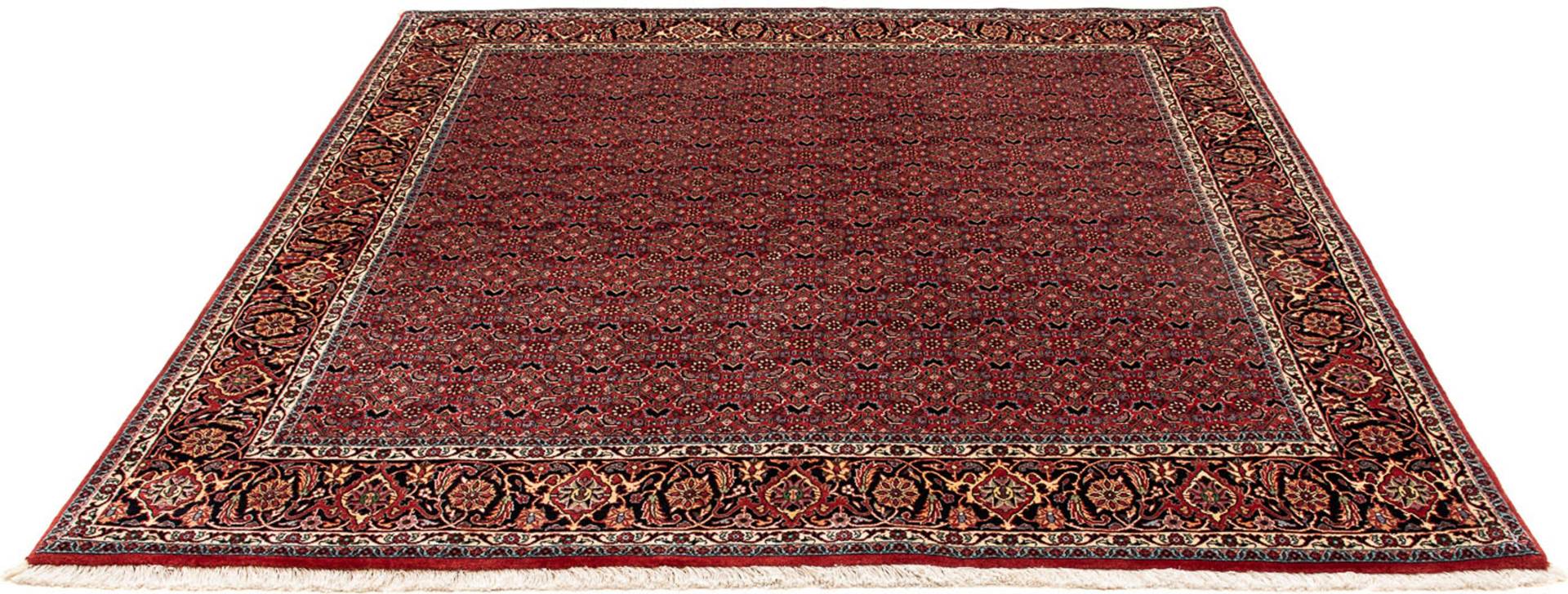 morgenland Orientteppich »Perser - Bidjar quadratisch - 200 x 197 cm - dunkelrot«, quadratisch, Wohnzimmer, Handgeknüpft, Einzelstück mit Zertifikat von morgenland