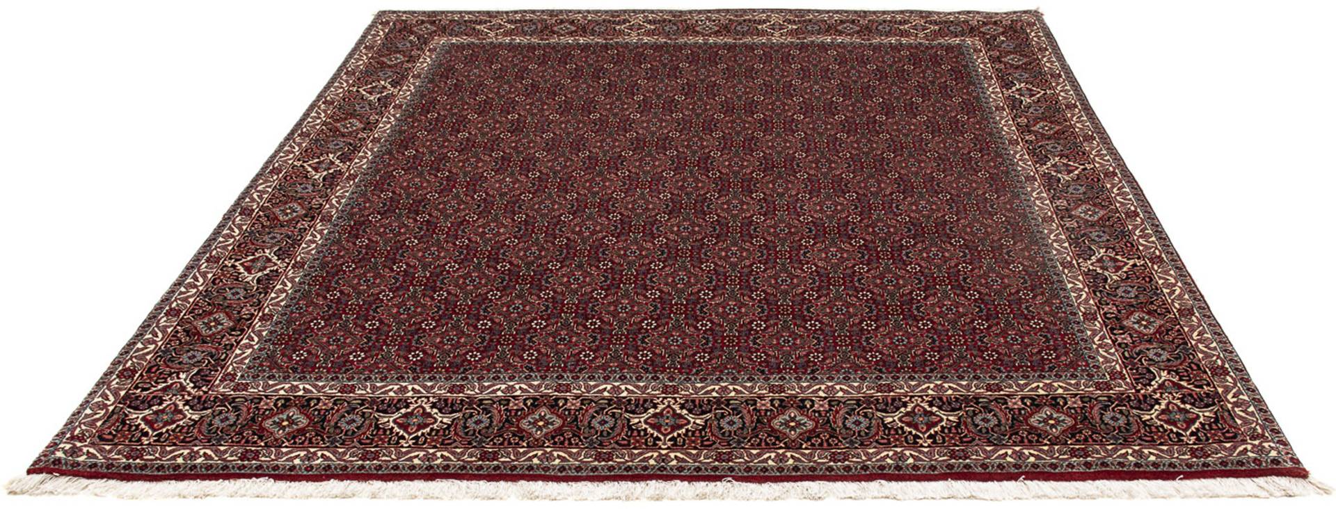 morgenland Orientteppich »Perser - Bidjar quadratisch - 212 x 206 cm - dunkelrot«, quadratisch, Wohnzimmer, Handgeknüpft, Einzelstück mit Zertifikat von morgenland