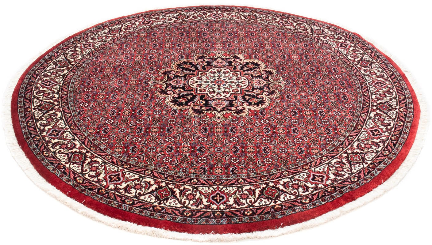 morgenland Orientteppich »Perser - Bidjar rund - 155 x 155 cm - dunkelrot«, rund, Wohnzimmer, Handgeknüpft, Einzelstück mit Zertifikat von morgenland