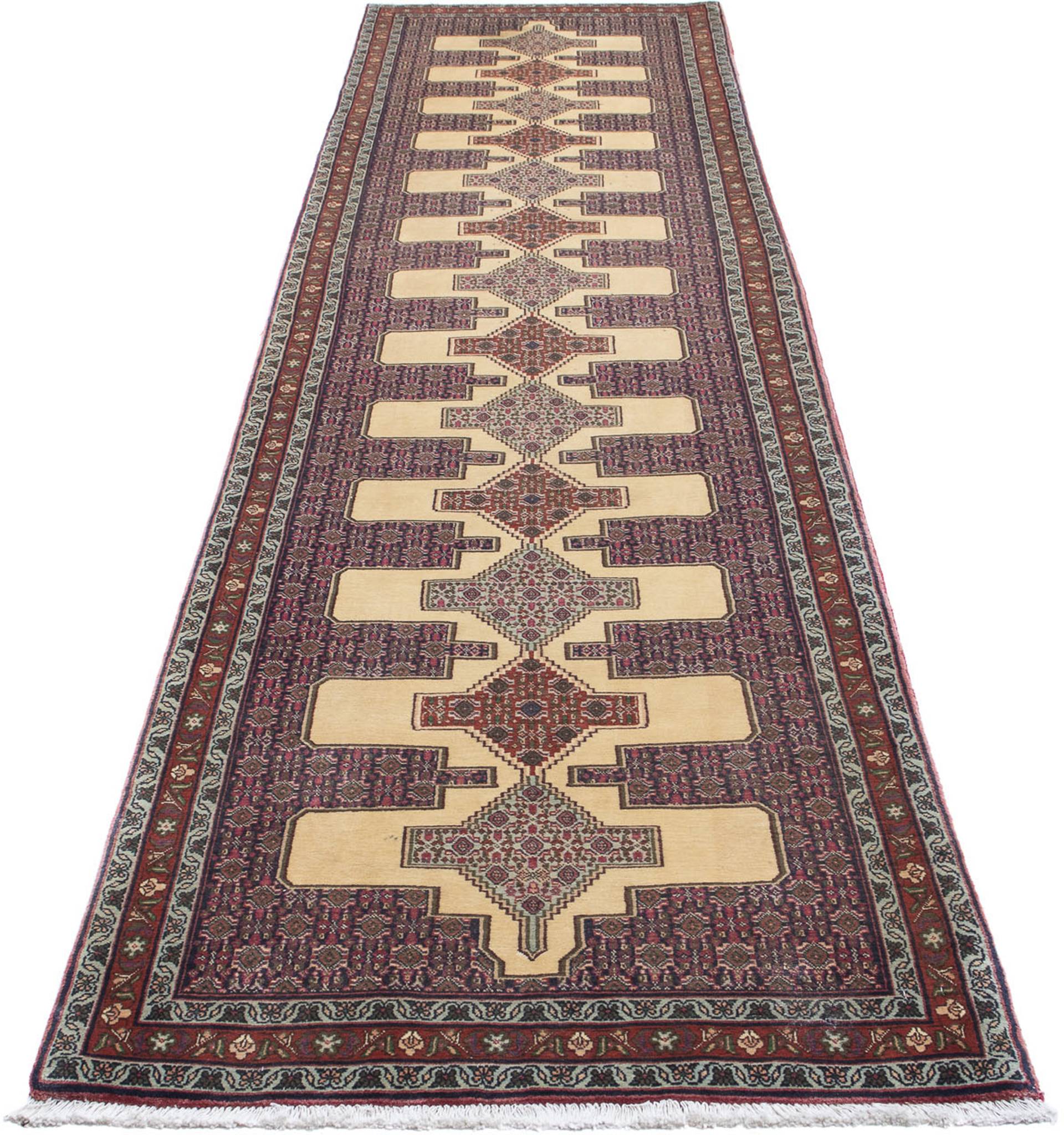 morgenland Orientteppich »Perser - Classic - 381 x 86 cm - mehrfarbig«, rechteckig, Wohnzimmer, Handgeknüpft, Einzelstück mit Zertifikat von morgenland