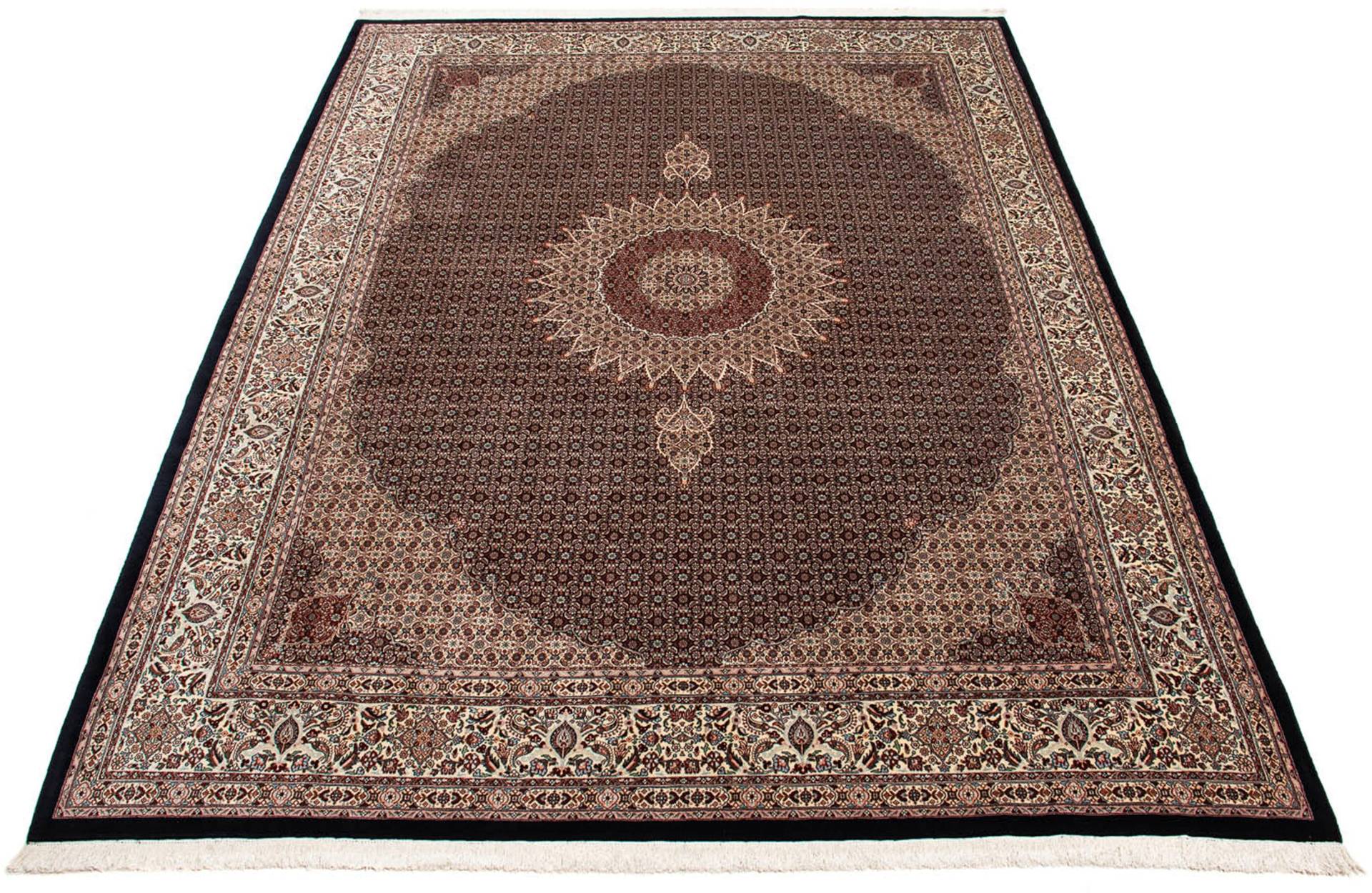 morgenland Orientteppich »Perser - Classic - 385 x 298 cm - hellbraun«, rechteckig, Wohnzimmer, Handgeknüpft, Einzelstück mit Zertifikat von morgenland