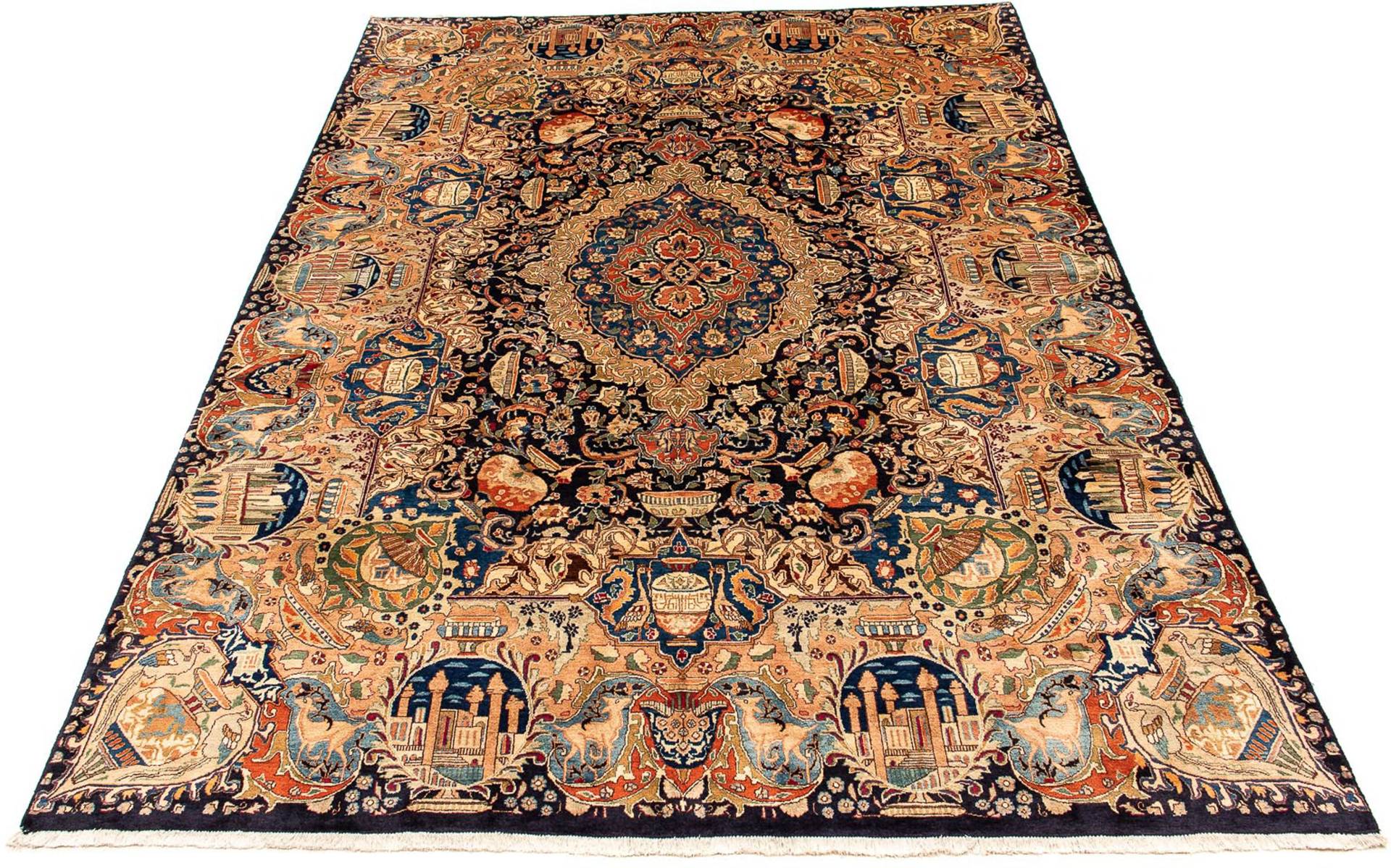 morgenland Orientteppich »Perser - Classic - 387 x 296 cm - mehrfarbig«, rechteckig, 10 mm Höhe, Wohnzimmer, Handgeknüpft, Einzelstück mit Zertifikat von morgenland