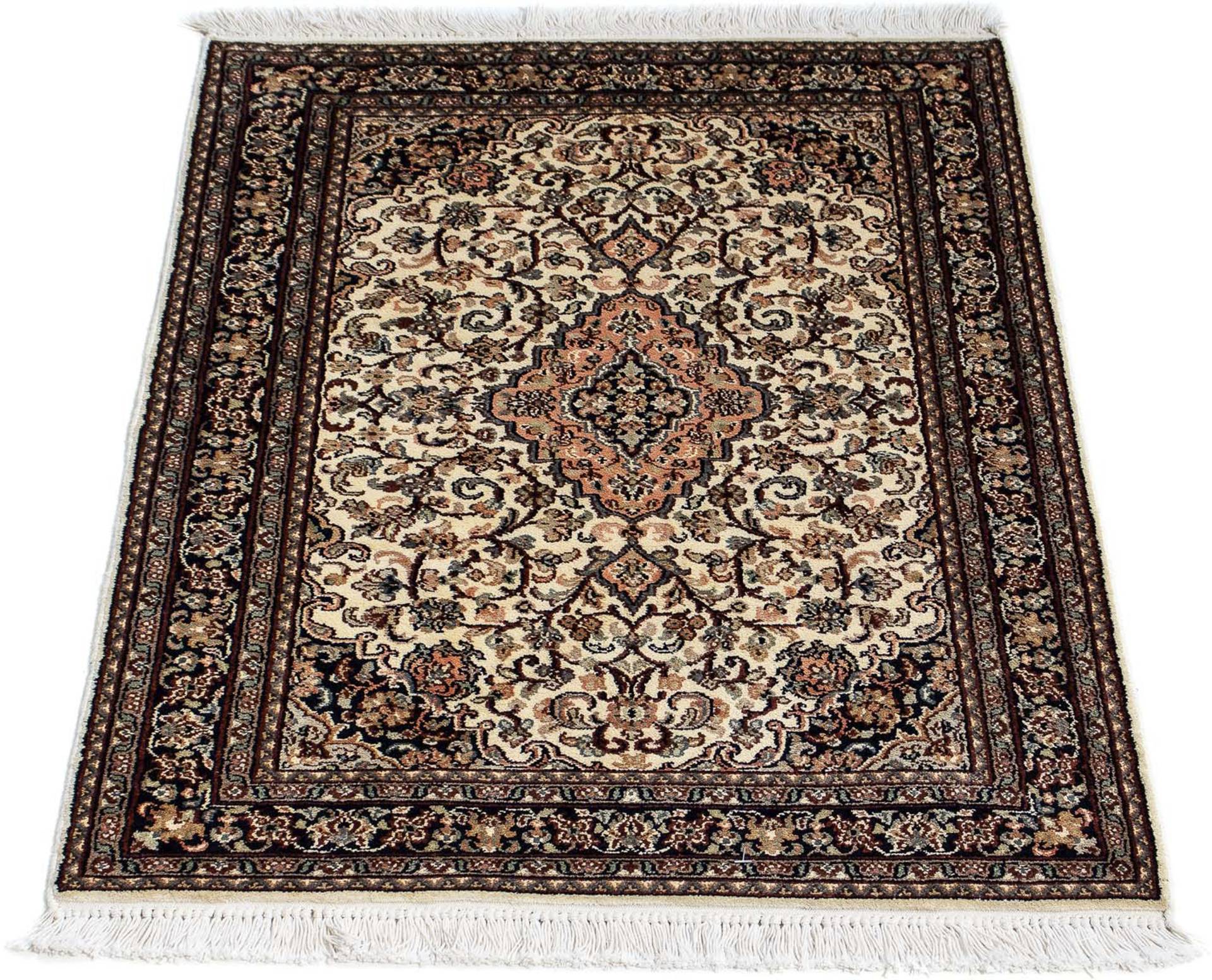 morgenland Orientteppich »Perser - Classic - 95 x 62 cm - beige«, rechteckig, Wohnzimmer, Handgeknüpft, Einzelstück mit Zertifikat von morgenland