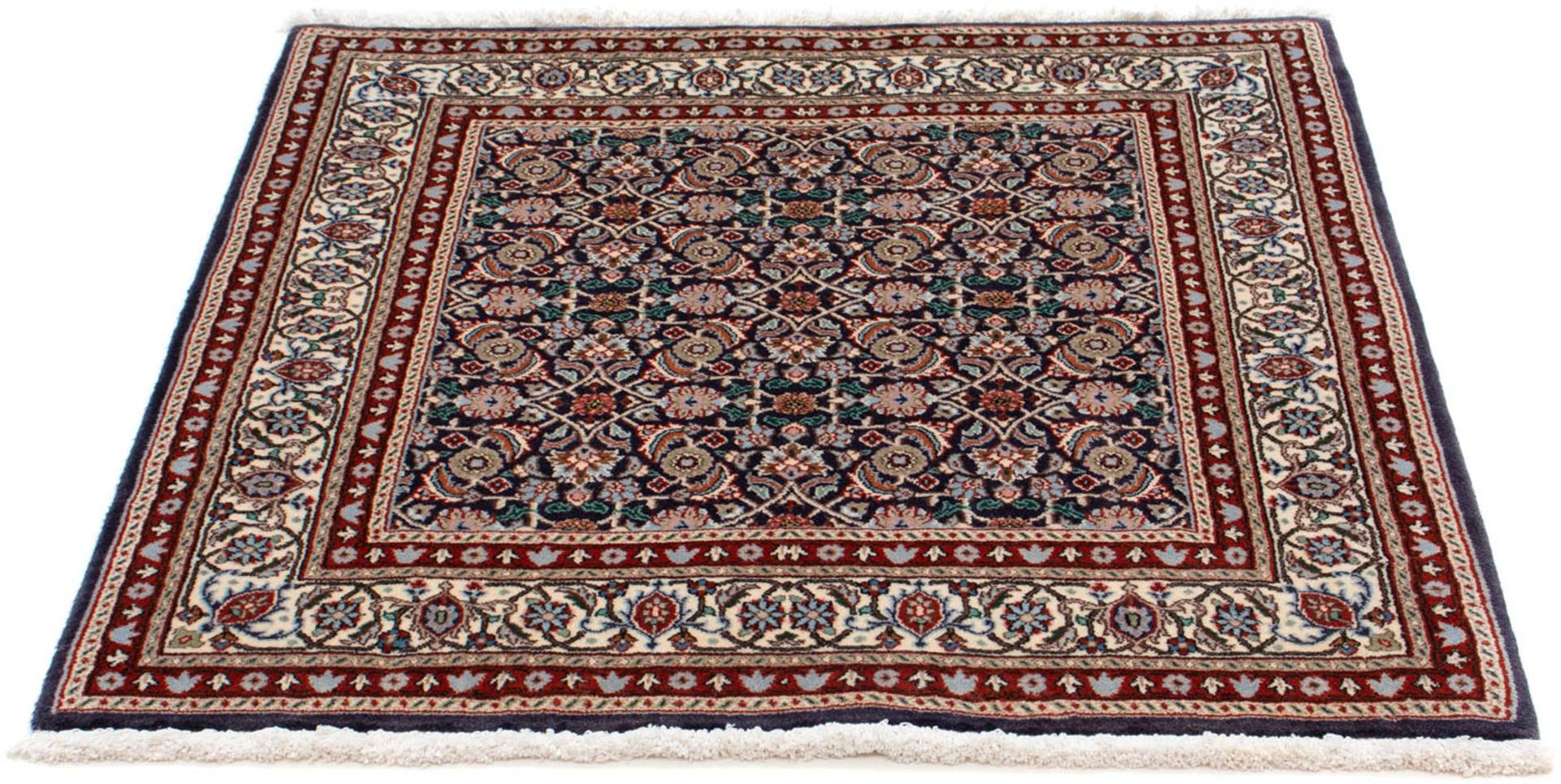 morgenland Orientteppich »Perser - Classic quadratisch - 100 x 100 cm - dunkelblau«, quadratisch, Wohnzimmer, Handgeknüpft, Einzelstück mit Zertifikat von morgenland