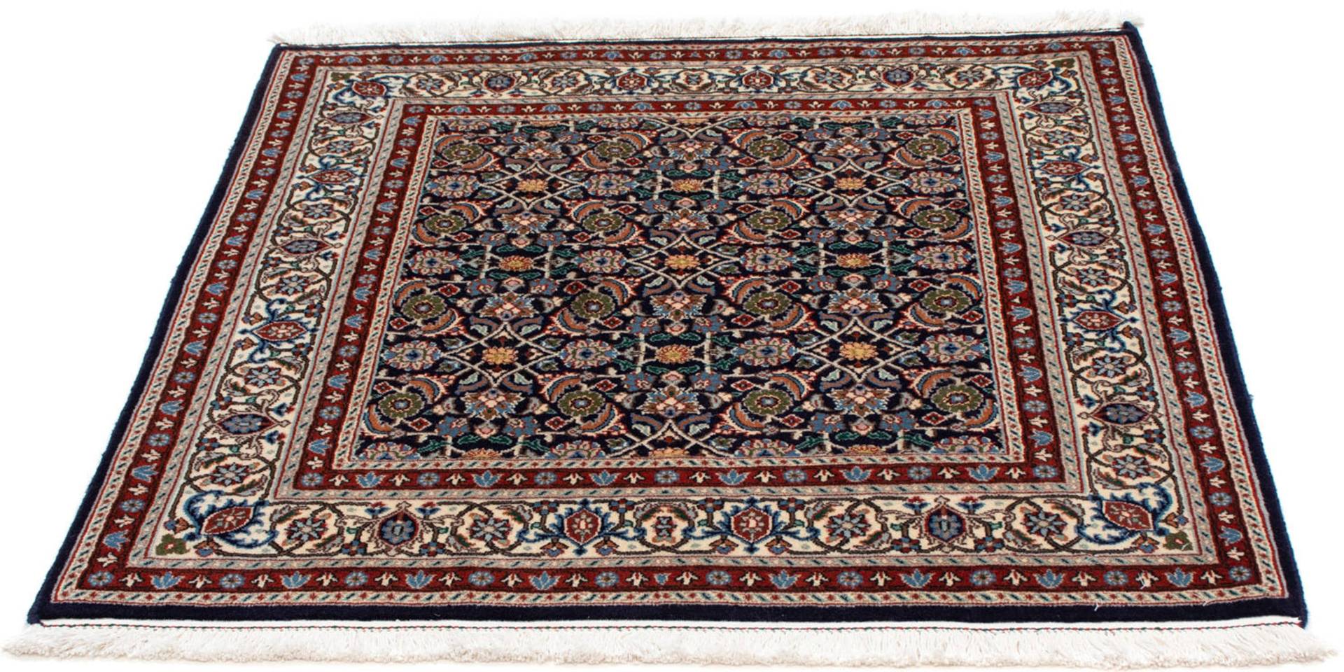 morgenland Orientteppich »Perser - Classic quadratisch - 104 x 103 cm - dunkelblau«, quadratisch, Wohnzimmer, Handgeknüpft, Einzelstück mit Zertifikat von morgenland