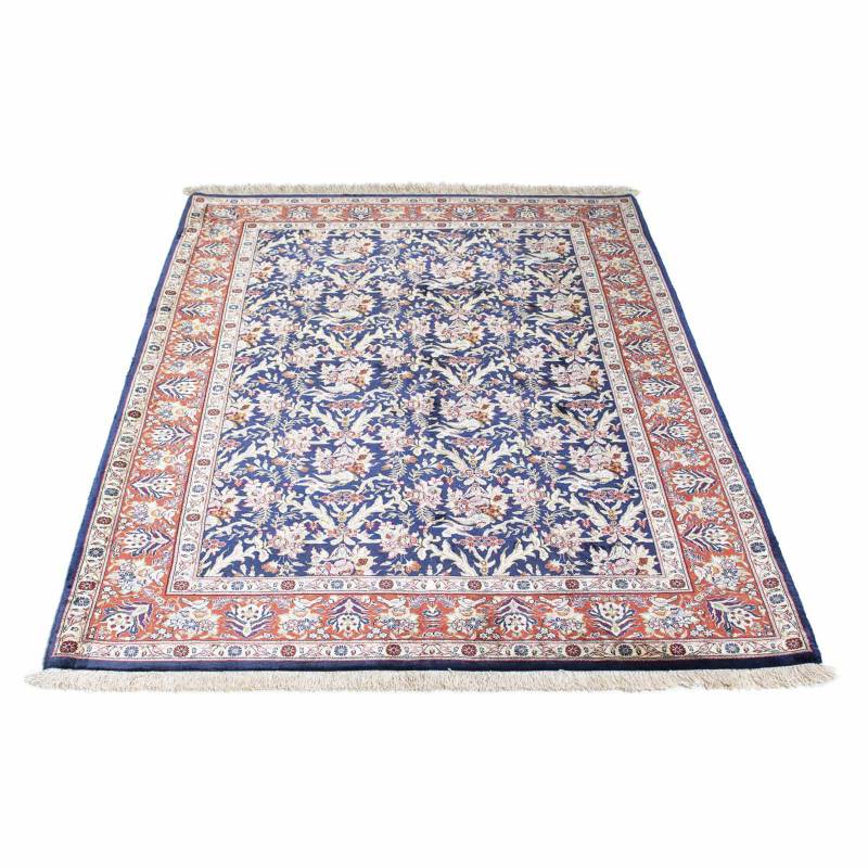 morgenland Orientteppich »Perser - Ghom - 147 x 104 cm - dunkelblau«, rechteckig, Wohnzimmer, Handgeknüpft, Einzelstück mit Zertifikat von morgenland