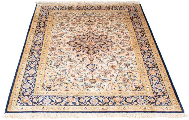 morgenland Orientteppich »Perser - Ghom - 152 x 102 cm - beige«, rechteckig, Wohnzimmer, Handgeknüpft, Einzelstück mit Zertifikat von morgenland