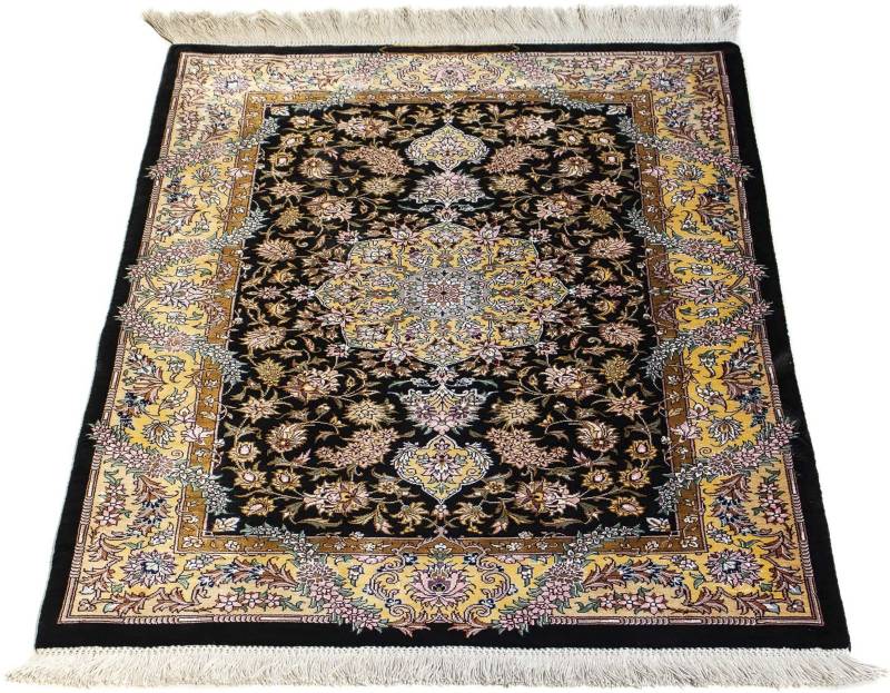 morgenland Orientteppich »Perser - Ghom - 89 x 60 cm - dunkelblau«, rechteckig, 10 mm Höhe, Wohnzimmer, Handgeknüpft, Einzelstück mit Zertifikat von morgenland