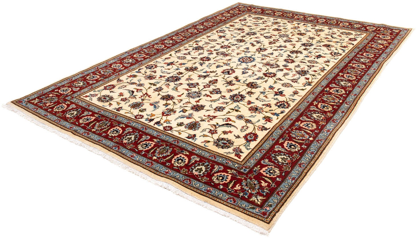 morgenland Orientteppich »Perser - Keshan - 277 x 185 cm - beige«, rechteckig, Wohnzimmer, Handgeknüpft, Einzelstück mit Zertifikat von morgenland