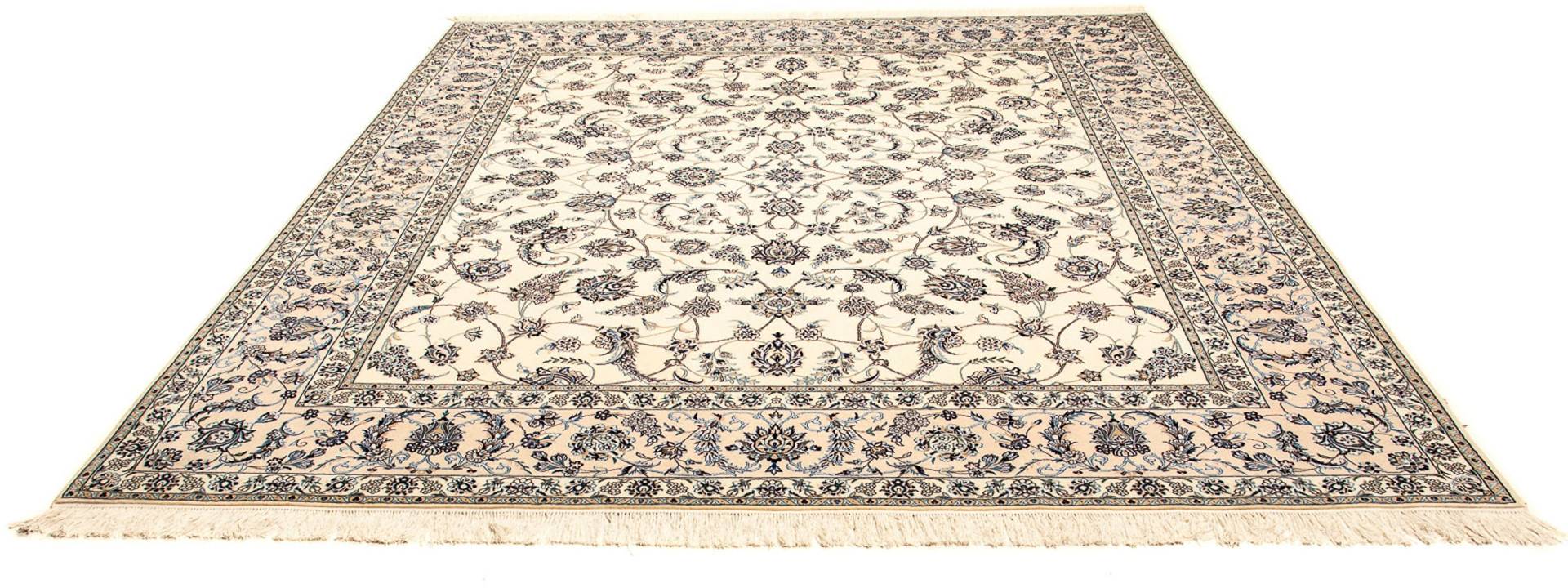 morgenland Orientteppich »Perser - Nain - Premium - 313 x 260 cm - beige«, rechteckig, Wohnzimmer, Handgeknüpft, Einzelstück mit Zertifikat von morgenland