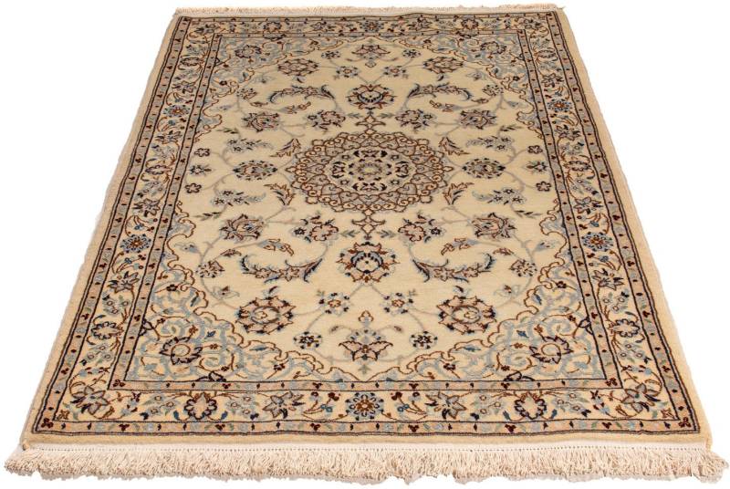 morgenland Orientteppich »Perser - Nain - Royal - 145 x 97 cm - beige«, rechteckig, 10 mm Höhe, Wohnzimmer, Handgeknüpft, Einzelstück mit Zertifikat von morgenland