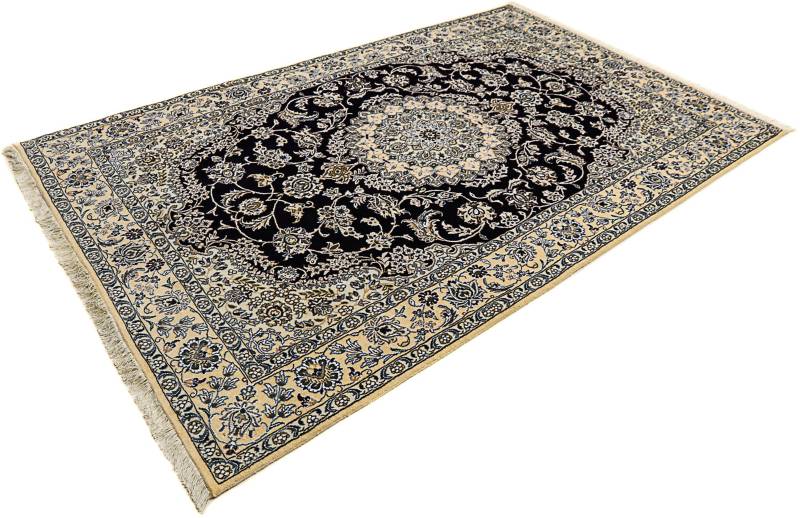 morgenland Orientteppich »Perser - Nain - Royal - 246 x 154 cm - dunkelblau«, rechteckig, Wohnzimmer, Handgeknüpft, Einzelstück mit Zertifikat von morgenland