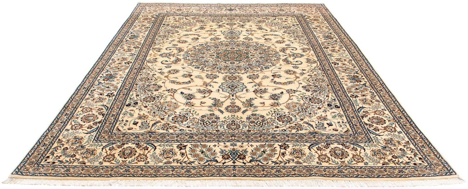 morgenland Orientteppich »Perser - Nain - Royal - 335 x 245 cm - beige«, rechteckig, Wohnzimmer, Handgeknüpft, Einzelstück mit Zertifikat von morgenland