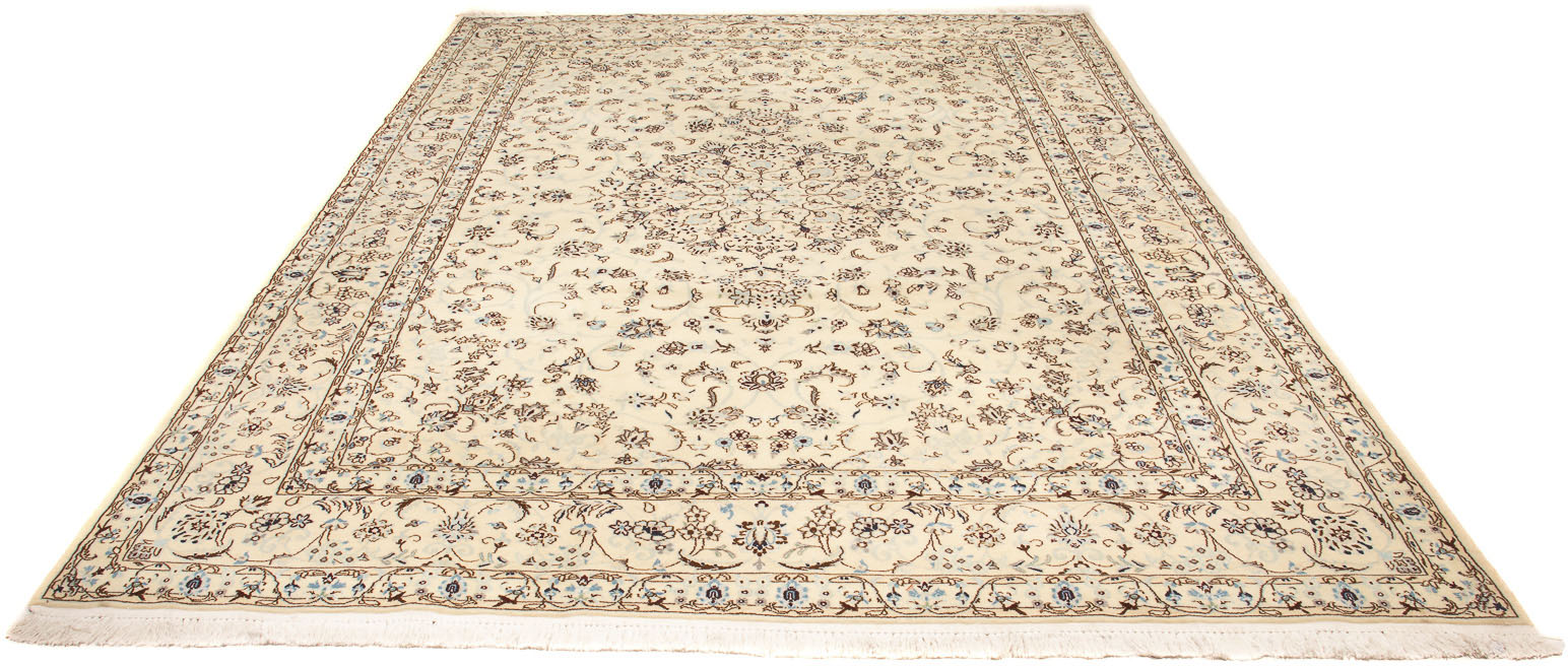 morgenland Orientteppich »Perser - Nain - Royal - 360 x 250 cm - beige«, rechteckig, Wohnzimmer, Handgeknüpft, Einzelstück mit Zertifikat von morgenland