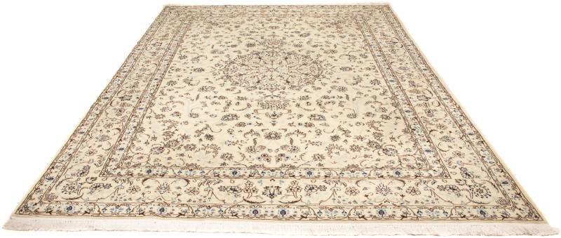 morgenland Orientteppich »Perser - Nain - Royal - 360 x 250 cm - beige«, rechteckig, 10 mm Höhe, Wohnzimmer, Handgeknüpft, Einzelstück mit Zertifikat von morgenland