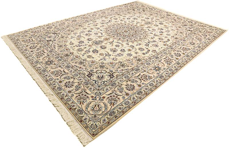 morgenland Orientteppich »Perser - Nain - Royal - 360 x 260 cm - beige«, rechteckig, 10 mm Höhe, Wohnzimmer, Handgeknüpft, Einzelstück mit Zertifikat von morgenland