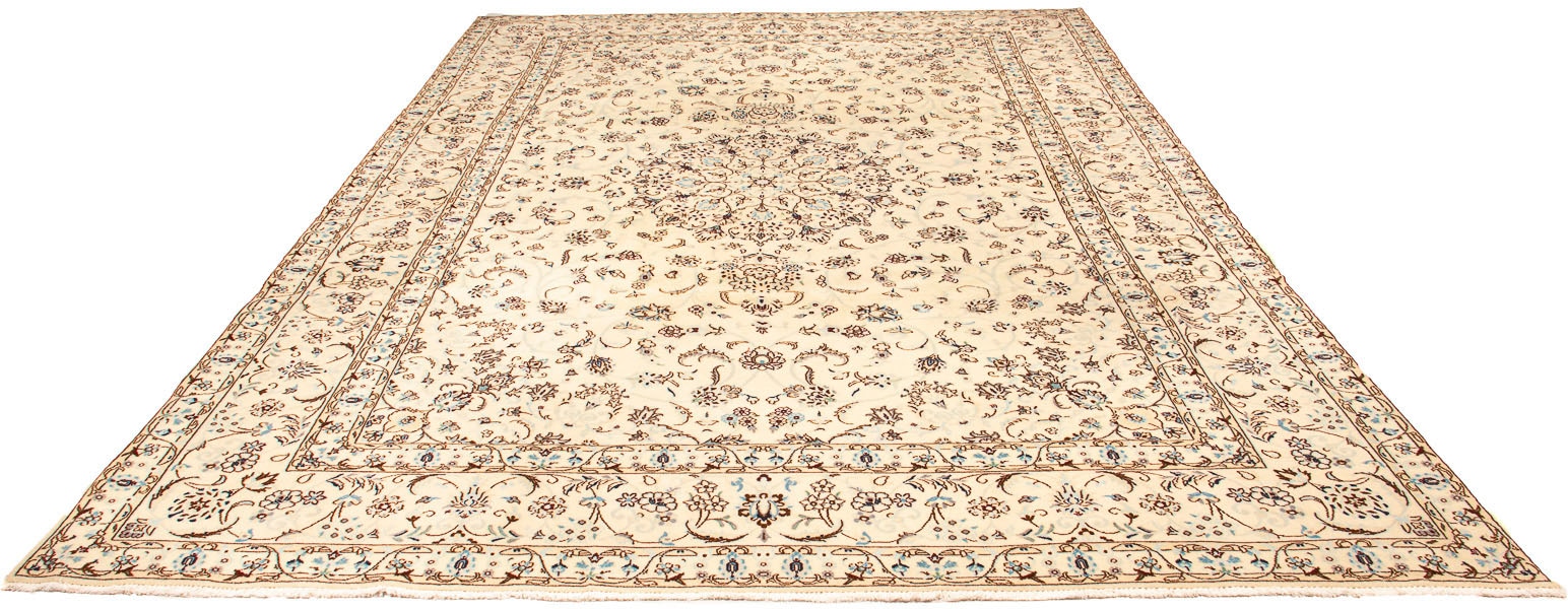 morgenland Orientteppich »Perser - Nain - Royal - 365 x 248 cm - beige«, rechteckig, Wohnzimmer, Handgeknüpft, Einzelstück mit Zertifikat von morgenland