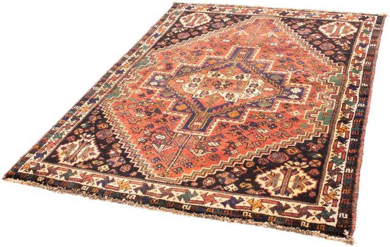 morgenland Orientteppich »Perser - Nomadic - 154 x 114 cm - hellrot«, rechteckig, 10 mm Höhe, Wohnzimmer, Handgeknüpft, Einzelstück mit Zertifikat von morgenland