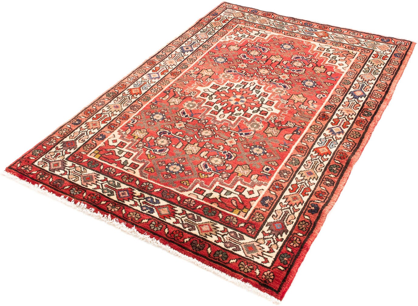 morgenland Orientteppich »Perser - Nomadic - 155 x 110 cm - rot«, rechteckig, Wohnzimmer, Handgeknüpft, Einzelstück mit Zertifikat von morgenland